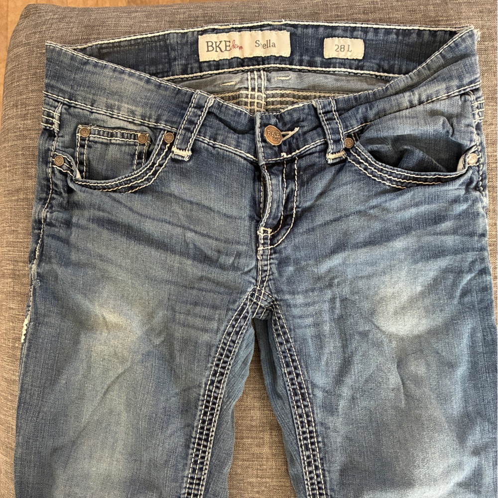 BKE Stella Faded Blue Denim Jeans